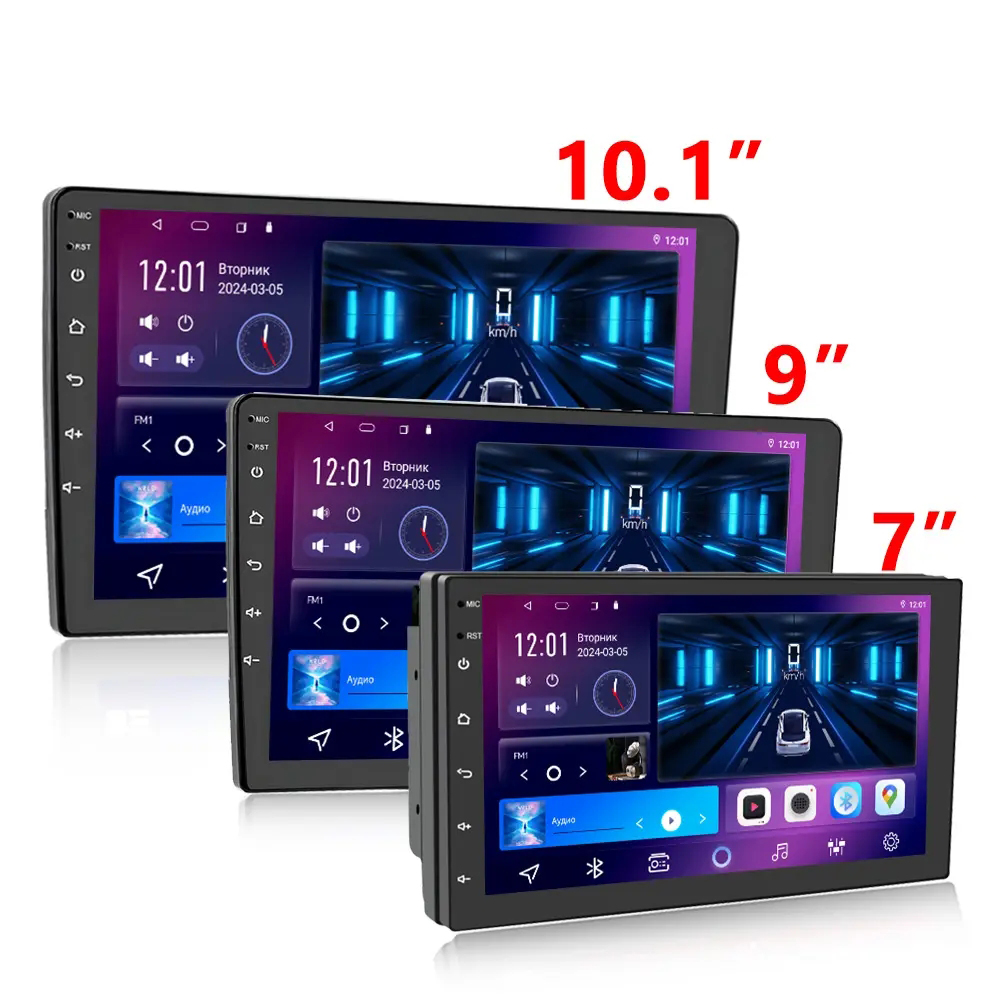 A100 Android Car Radio Player 1.5 GHZ BT 5.4 Wifi 6 Working Fast Support Carplay AHD 4 Core CPU GPS Android Auto