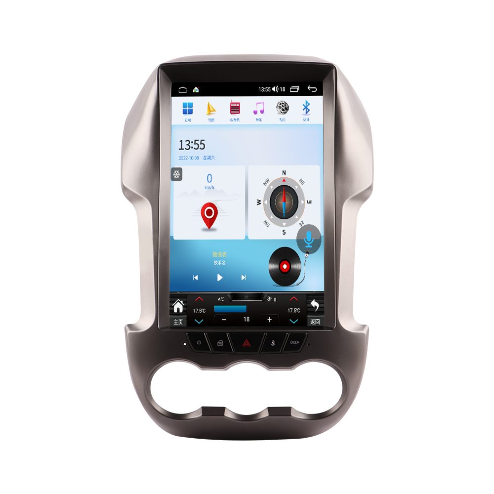 12.1inch vertical screen car radio player android carplay for Ford ranger F250 2008-2012